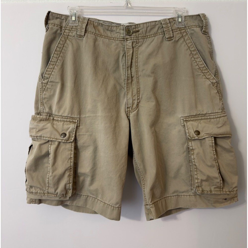 Levis Mens Cavalry Cargo Shorts Khaki Cotton Utility Pockets W36 10 Inseam